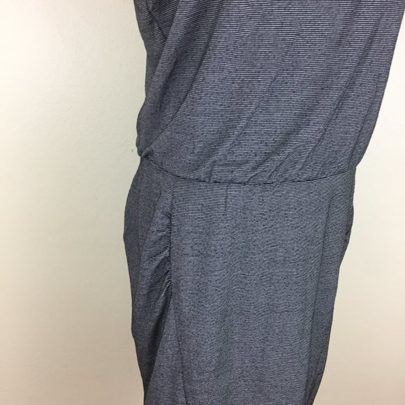 ATHLETA Westwood Micro Stripe Ruched 2ply Dress - Picture 8 of 10